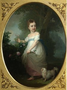 Retrato de Yelena Naryshkina como criança, início dos anos 1790 de Vladimir Lukich Borovikovsky