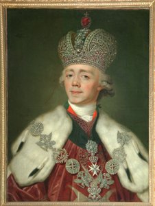 Retrato do imperador Paulo I da Rússia 1754-1801, 1799-1800