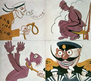 Caricatura contra a Assembleia Constituinte de Vladimir Mayakovsky