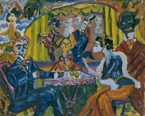 The Stray Dog Cabaret em São Petersburgo, década de 1910 de Vladimir Vladimirovich Dmitriyev