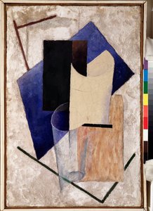 Nature morte (Natureza morta), c.1920 (óleo sobre madeira) de Vladislav Maximilianovich Strzheminsky