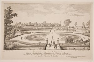Vista perspectiva du Chateau de Bregentved de W.A. Müller
