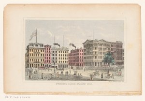 Park Row, Manhattan
Praça da casa de impressão 1868 (título sobre o objecto) de W.C. Rogers and Co.