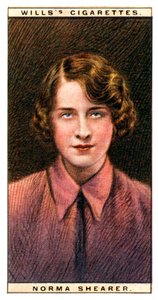 Norma Shearer 1902-1983, atriz canadense-americana vencedora do Oscar, 1928. de WD and HO Wills
