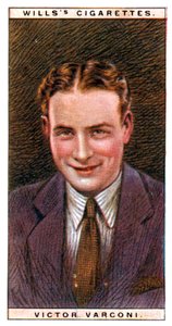 Victor Varconi 1891-1976, ator húngaro, 1928. de WD and HO Wills