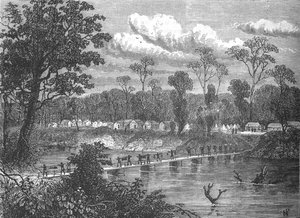 Ponte de pontão no Prah, c1880.