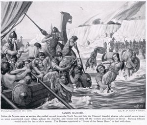 Raiders saxão, ilustração de &39;História das Nações de Hutchinson&39;, c.1910