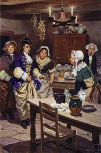 Chegada de Sofia e Honra à estalagem (cor litho) de W.R.S. (after) Stott