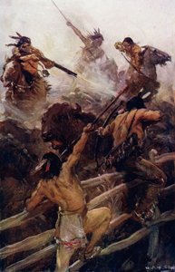 De perto com o búfalo (cor litho)