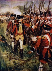 Wolfe no Quebeque (cor litho) de W.R.S. (after) Stott