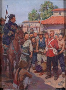 Soldado Moyse, O 3º Regimento (Kent Oriental, The Buffs) do Pé, recusando-se a curvar-se perante o Tartar Mandarim Tsan-koo-lin-sin