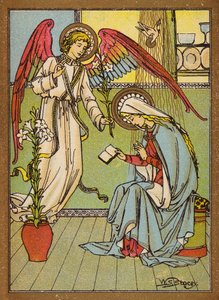 A Anunciação da Virgem Maria (litografia a cores)