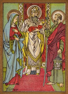 A Purificação de Santa Maria Virgem (litografia a cores) de W.S. Stacey