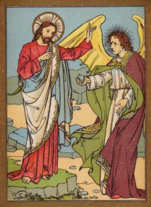 A tentação de Jesus (litografia a cores) de W.S. Stacey