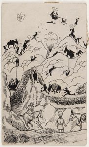 "Uma Acrobacia de Bateria na Montanha nos Balcãs de W. Dawson