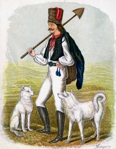 Homem húngaro com cães, 1809.