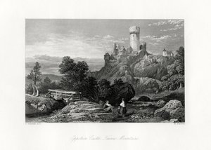 Castelo Eppstein, montanhas Taunus, Alemanha, século XIX