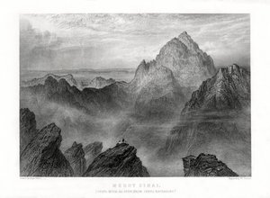 Monte Sinai: Jebel Musa, visto de Jebel Katharina, 1887.