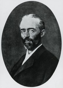 Retrato de Emil Theodor Kocher (1841-1917), médico suíço, Prémio Nobel da Medicina em 1909, gravura de John Ward Dunsmore
