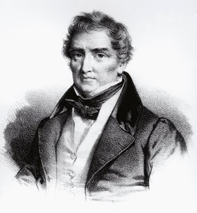 Retrato de François Joseph Victor Broussais (1772-1838) Médico francês, gravura de John Ward Dunsmore