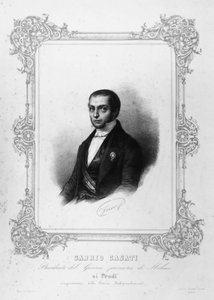 Retrato de Gabrio Casati (1798-1873), político italiano que foi primeiro-ministro do Reino da Sardenha, gravura de John Ward Dunsmore
