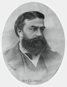 Retrato de Giovanni Battista Donati (1826-1873), matemático e astrônomo italiano, gravura de John Ward Dunsmore