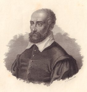 Retrato do arquiteto italiano Andrea Palladio, pseudônimo de Andrea di Pietro (1508-1580), gravura em cobre de John Ward Dunsmore
