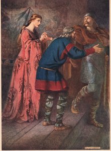 Laertes se despede de sua irmã Ophelia, de &39;Hamlet&39;, de William Shakespeare, edição publicada por Hodder und Stoughton em 1915