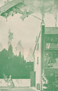 Um jovem piloto abandonado que apropria-se de alguém com rações, c1918 1919 de William Heath Robinson