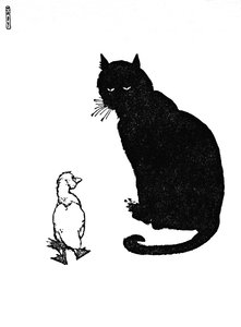 E o gato disse, você pode ronronar, c1930 de William Heath Robinson