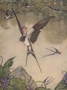 Sim, eu irei contigo! Disse Tommelise, c1930 de William Heath Robinson