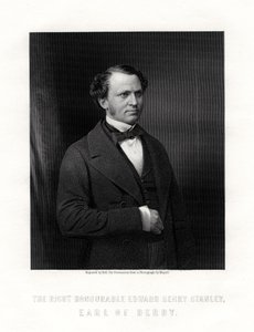 Edward Henry Stanley, 15º Conde de Derby, estadista britânico, meados do final do século XIX. de W. Holl