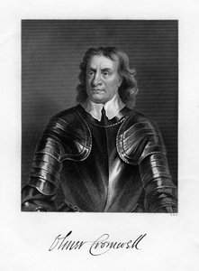 Oliver Cromwell, soldado e estadista inglês, século XIX de W. Holl