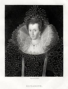 Rainha Elizabeth I, 1860 de W. Holl