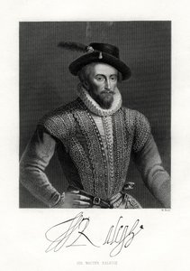 Sir Walter Raleigh, século XIX de W. Holl