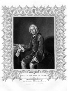 William Pitt, primeiro conde de Chatham, estadista britânico do Whig, século XIX. de W. Holl