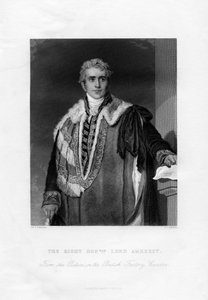 William Pitt Amherst, 1º Conde Amherst, Governador Geral da Índia, século XIX.
