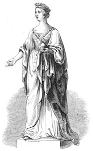 Estátua em mármore de Sua Majestade, na Royal Exchange, 1845.