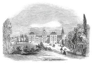 O Palácio de Ehrenburg, em Coburg - do desenho de Sua Alteza Real o Príncipe Alberto, 1845.