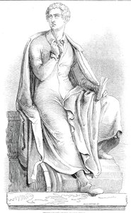 A estátua de Thorwaldsen de Lord Byron, 1845.