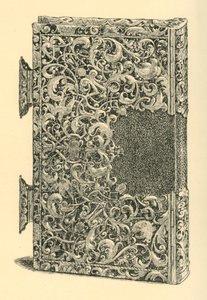 Capa de livro dourada prateada, 1881. de W Jones