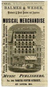 Balmer and Weber, revendedores e importadores de produtos musicais por atacado e varejo, 206 North Fourth Street. de W. Mackwitz