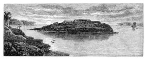 Ilha nua, Botany Bay, Nova Gales do Sul, Austrália, 1886.