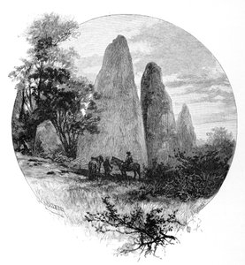 Rochas de granito, acampamento Betts, Monte Kosciuszko, Novo Gales do Sul, Austrália, 1886.