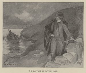 A captura de Nathan Hale (litho) de W. P. Snyder