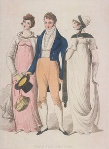Vestidos meio cheios, c1810