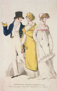 Vestidos Kensington Garden para Junho, c1810