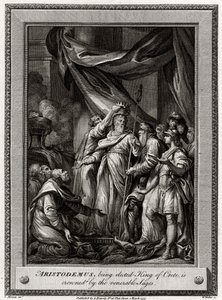 Aristodemo, sendo eleito rei de Creta, é coroado pelos veneráveis sábios, 1777