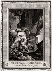 Cerberus, acorrentado por Hércules, infecta a Terra com sua espuma, 1774