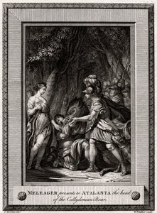 Meleager apresenta a Atalanta a cabeça do javali de Callydonian, 1774 de W. Walker